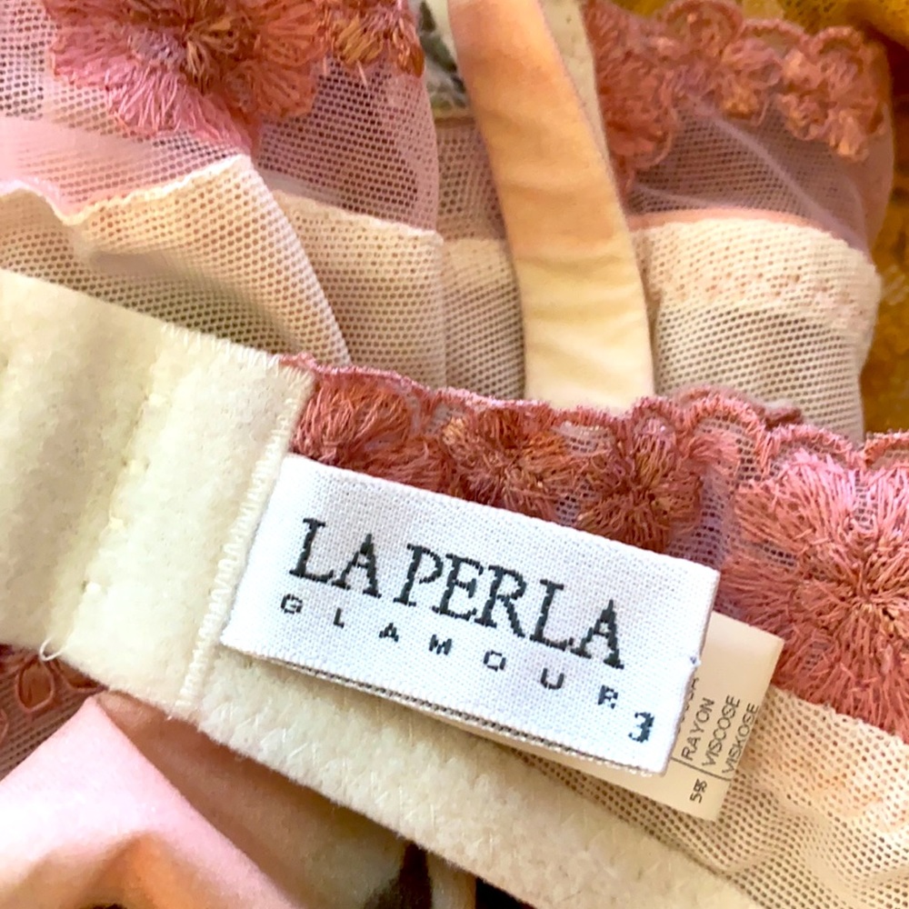 La Perla Glamour Floral Embroidered Lace Bra 36B - Picture 3 of 7